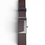 Curea Automată din Piele Naturală pentru Bărbați, Maro, 3,5 cm, cu Sistem de Frânare și Cataramă Elegantă C006 - imagine 5