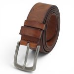 Curea piele naturala barbati casual maro  4 cm C002
