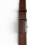 Curea Automată din Piele Naturală pentru Bărbați, Maro închis, 3,5 cm, Elegantă și Casual C007 - imagine 5