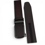 Curea Automată Bărbați din Piele Naturală Maro Închis 3.5 cm cu Sistem Tip Scăriță C008 - imagine 4