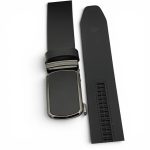 Curea Automată Bărbați din Piele Naturală Neagră 3.5 cm cu Sistem Tip Scăriță C008 - imagine 4