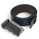 Curea Automată din Piele Naturală pentru Bărbați, Bordo, 3,5 cm, cu Sistem de Frânare și Cataramă Elegantă C006 - imagine 7