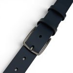 Curea Bărbătească Bleumarin din Piele Naturală Elegantă Clasică pentru Costum 3,5 cm C016 - imagine 5