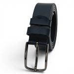 Curea Bărbătească Bleumarin din Piele Naturală Elegantă Clasică pentru Costum 3,5 cm C016