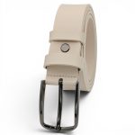 Curea Bărbătească Crem din Piele Naturală Elegantă Clasică pentru Costum 3,5 cm C016