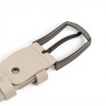Curea Bărbătească Crem din Piele Naturală Elegantă Clasică pentru Costum 3,5 cm C016 - imagine 6
