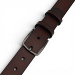 Curea Bărbătească Maro din Piele Naturală Elegantă Clasică pentru Costum 3,5 cm C016 - imagine 5