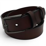 Curea Bărbătească Maro din Piele Naturală Elegantă Clasică pentru Costum 3,5 cm C016 - imagine 2