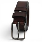 Curea Bărbătească Maro din Piele Naturală Elegantă Clasică pentru Costum 3,5 cm C016