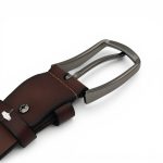 Curea Bărbătească Maro din Piele Naturală Elegantă Clasică pentru Costum 3,5 cm C016 - imagine 6