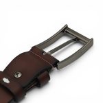 Curea Bărbătească Maro din Piele Naturală Elegantă Clasică pentru Costum 3,5 cm C017 - imagine 6