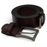 Curea Bărbătească Maro din Piele Naturală Elegantă Clasică pentru Costum 3,5 cm C017 - imagine 7