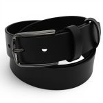 Curea Bărbătească Neagră din Piele Naturală Elegantă Clasică pentru Costum 3.5 cm C016 - imagine 2