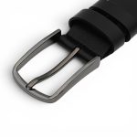 Curea Bărbătească Neagră din Piele Naturală Elegantă Clasică pentru Costum 3.5 cm C016 - imagine 3