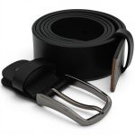 Curea Bărbătească Neagră din Piele Naturală Elegantă Clasică pentru Costum 3.5 cm C016 - imagine 7