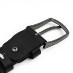 Curea Bărbătească Neagră din Piele Naturală Elegantă Clasică pentru Costum 3.5 cm C016 - imagine 6