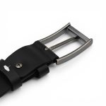 Curea Bărbătească Neagră din Piele Naturală Elegantă Clasică pentru Costum 3.5 cm C017 - imagine 6