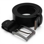 Curea Bărbătească Neagră din Piele Naturală Elegantă Clasică pentru Costum 3.5 cm C017 - imagine 7