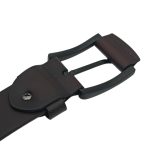 Curea Bărbătească din Piele Naturală Maro Închis pentru Blugi 4 cm C010 - imagine 6