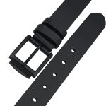 Curea Bărbătească din Piele Naturală Neagră pentru Blugi 4 cm C010 - imagine 4