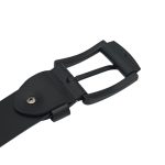 Curea Bărbătească din Piele Naturală Neagră pentru Blugi 4 cm C010 - imagine 6