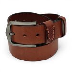 Curea Bărbați din Piele Naturală Maro Coniac – 4 cm C003 - imagine 2
