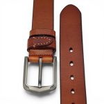 Curea Bărbați din Piele Naturală Maro Coniac – 4 cm C003 - imagine 4