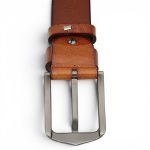 Curea Bărbați din Piele Naturală Maro Coniac – 4 cm C003 - imagine 6