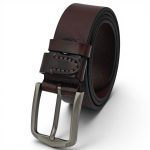 Curea Bărbați din Piele Naturală Maro închis – 4 cm C003