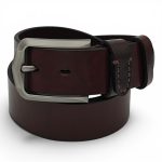 Curea Bărbați din Piele Naturală Maro închis – 4 cm C003 - imagine 2