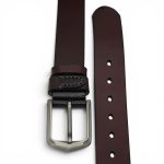 Curea Bărbați din Piele Naturală Maro închis – 4 cm C003 - imagine 3