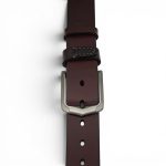 Curea Bărbați din Piele Naturală Maro închis – 4 cm C003 - imagine 4