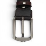 Curea Bărbați din Piele Naturală Maro închis – 4 cm C003 - imagine 5