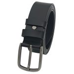 Curea Bărbați din Piele Naturală Neagră pentru Blugi 4 cm cu Cataramă Metalică Premium C-011