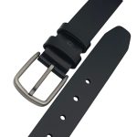 Curea Bărbați din Piele Naturală Neagră pentru Blugi 4 cm cu Cataramă Metalică Premium C-011 - imagine 4