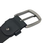 Curea Bărbați din Piele Naturală Neagră pentru Blugi 4 cm cu Cataramă Metalică Premium C-011 - imagine 6