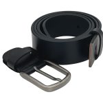 Curea Bărbați din Piele Naturală Neagră pentru Blugi 4 cm cu Cataramă Metalică Premium C-011 - imagine 7