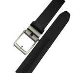 Curea bărbătească din piele naturală neagră 3,5 cm cu cataramă automată și sistem scăriță C009 - imagine 4