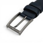 Curea bărbați bleumarin din piele naturală 3,5 cm pentru costum C015 - imagine 3