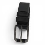 Curea din Piele Naturală Bărbătească Neagră 4 cm Lățime C-013
