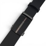 Curea din piele naturală bărbați , neagră, elegantă cu închidere automată C005 - imagine 5