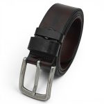 Curea piele naturala barbati casual maro închis 4 cm C002