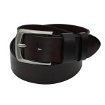 Curea piele naturala barbati casual maro închis 4 cm C002 - imagine 2