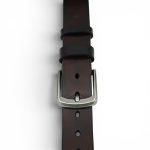 Curea piele naturala barbati casual maro închis 4 cm C002 - imagine 4