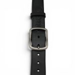 Curea piele naturala barbati casual neagră C001 - imagine 4