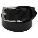 Curea piele naturală bărbați casual neagră 4 cm C002 - imagine 2