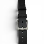 Curea piele naturală bărbați casual neagră 4 cm C002 - imagine 4