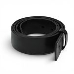 Curea piele naturală bărbați casual neagră 4 cm C002 - imagine 6