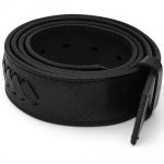 Curea piele naturala barbati casual neagră C001 - imagine 6