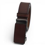 Curea premium din piele naturală maro pentru bărbați – cataramă automată C004